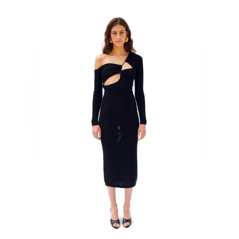 Ronny Kobo Rosemary Knit Dress in Black